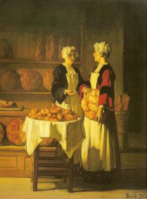 Interior of bakery, Joseph Bail (1861-1921)